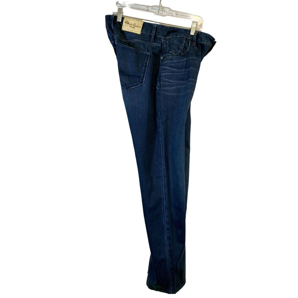 Robert Graham Jeans Men Size 34 Blue Slim Jim Pants Actual 36x31 Dark Indigo - Picture 3 of 10